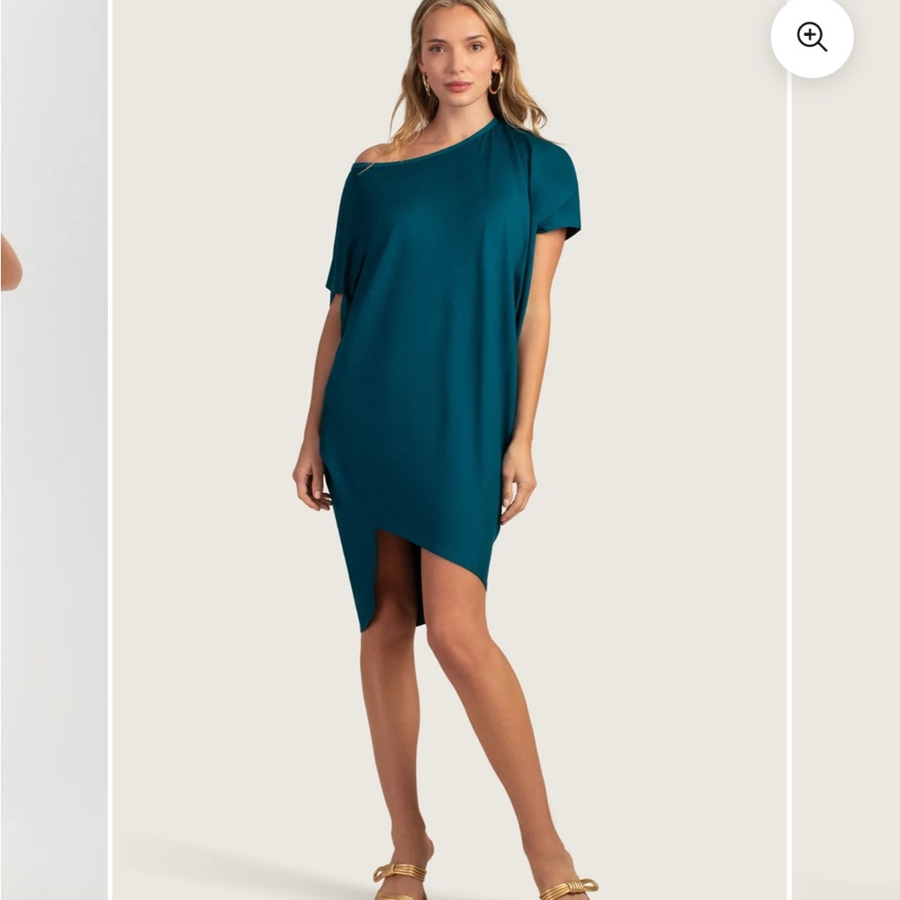 Trina Turk Blue Casual One Shoulder Dress